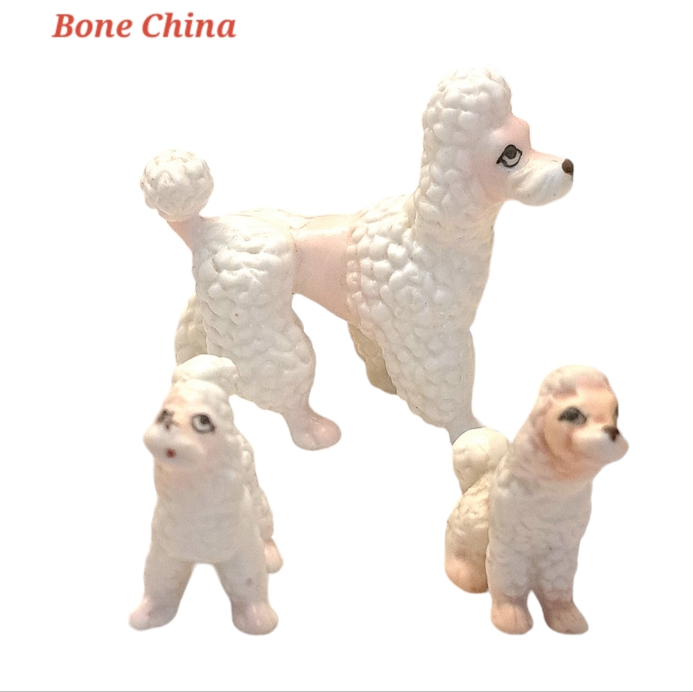Vintage Bone China Poodle set
